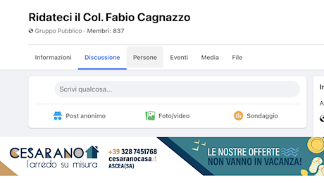 Omicidio Vassallo, sui social il gruppo ‘Ridateci il colonnello Fabio Cagnazzo’