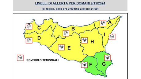 Maltempo, nuova allerta gialla in Sicilia