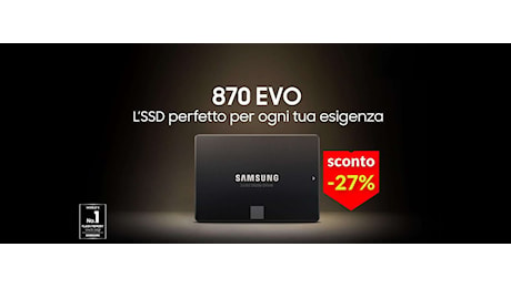 SSD Samsung 4TB, c'è uno sconto che non puoi perdere: il pc ti ringrazierà