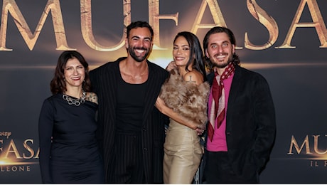 Elodie, Elisa, Marco Mengoni e Luca Marinelli sul red carpet di Mufasa: Il Re Leone