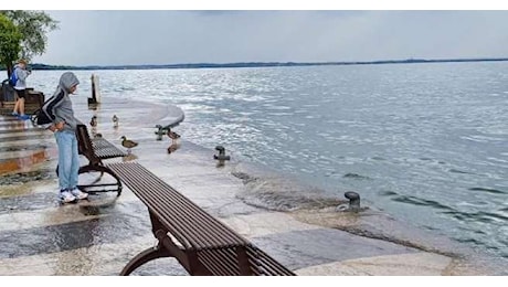 Continua a piovere il lago di Garda si alza: livello idrometrico da record