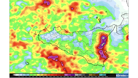 Meteo Sicilia. Maltempo, possibili nuove precipitazioni intense sui versanti orientali