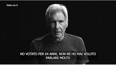 Usa 2024, l'endorsement di Harrison Ford: «Ho un voto e lo userò per Kamala Harris»