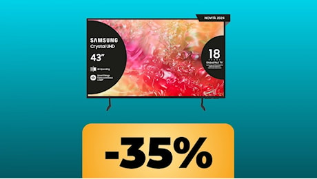 La smart TV Samsung in 4K UHD con funzioni gaming in sconto su Amazon per la Festa delle Offerte Prime