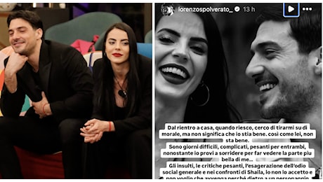 Lorenzo Spolverato difende la ex Shaila Gatta: «L'odio nei suoi confronti non lo accetto, fermatevi»