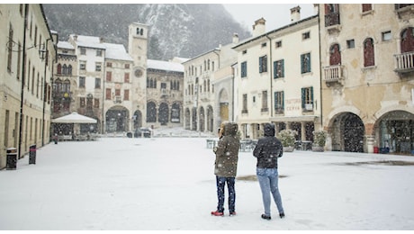 Veneto: dichiarato lo stato di attenzione per Neve, gli aggiornamenti