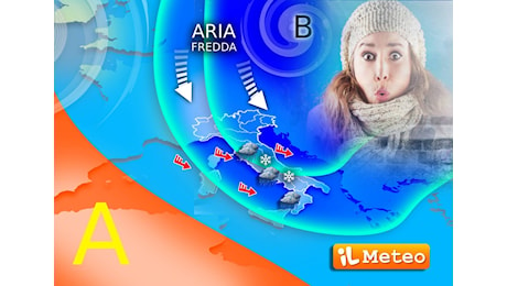 Meteo: Tempesta artica in spostamento al Centro-Sud, poi Freddo ovunque. Migliora nel Weekend. Parla Sanò