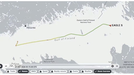 Cavi sottomarini tranciati in Finlandia, sospetti su una petroliera russa e tensioni nel Baltico