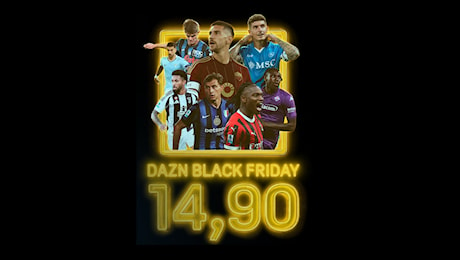 DAZN Standard è in offerta per il Black Friday, sia il piano mensile che l’annuale