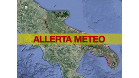 Allerta Meteo Puglia: codice arancione per piogge, temporali e venti di burrasca