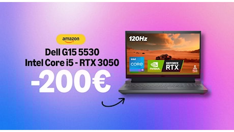 Il Dell G15 con RTX 3050 torna al minimo storico con la Teck Week: -200€ su Amazon