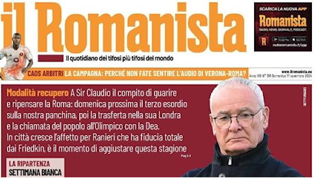 La prima pagina de Il Romanista ha il seguente titolo: Sette giorni all'alba