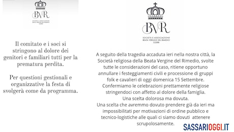 Polemiche ad Ozieri: la festa continua nonostante la tragedia