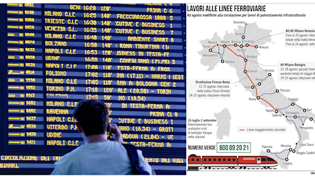 Treni, lavori sull'Alta Velocità: agosto tra ritardi e cancellazioni. Da Trenitalia a Italo, le tratte coinvolte e i nuovi tempi di percorrenza