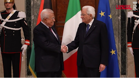 Mattarella riceve Abu Mazen, il presidente palestinese al Quirinale