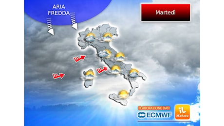 Meteo: le Previsioni nel dettaglio per Martedì 19 Novembre