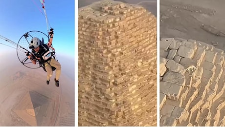 Cosa ci fa un cane in cima alla Grande Piramide di Giza in Egitto? Il video