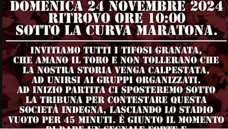 TORINO, LA CONTESTAZIONE A CAIRO CONTINUA: COL MONZA STADIO VUOTO PER 45'