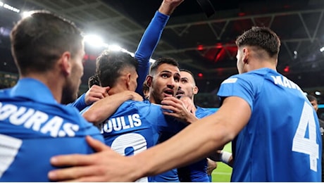 Super Grecia a Wembley: l'esultanza è tutta per Baldock