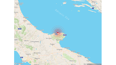 Scossa di TERREMOTO Magnitudo 2.6 sulla Costa Garganica (Foggia), dati in tempo reale