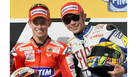 Casey Stoner ringrazia Valentino Rossi