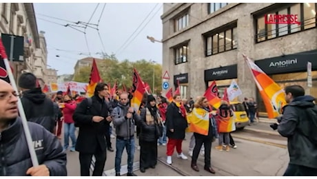 Sciopero generale, il corteo per le strade di Milano