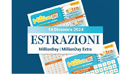 MillionDay e MillionDay extra: le estrazioni delle 13 del 14 dicembre 2024