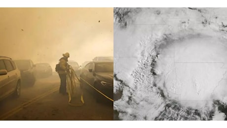 USA in emergenza: incendio a Los Angeles e tempesta di neve nel Midwest