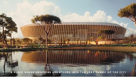 Viaggio (virtuale) nel nuovo stadio della Roma: archi romani, hot dog e il muro giallorosso della curva Sud