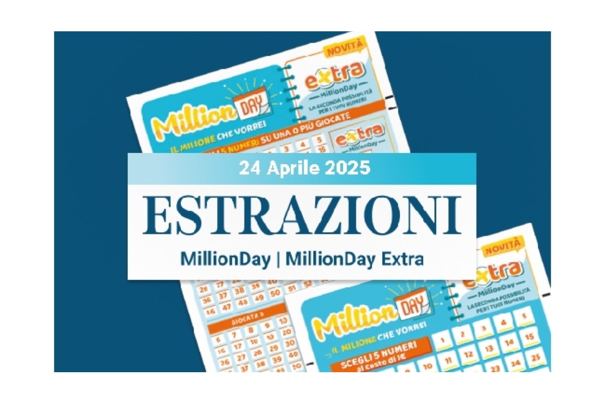 MillionDay e MillionDay extra: le estrazioni delle 13 del 24 aprile 2025