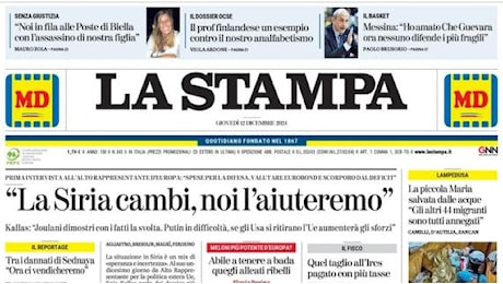 La Stampa esulta in prima pagina: Juve da sballo. Lezione di Motta a Guardiola