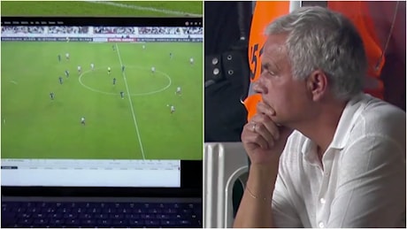 Mourinho si inventa un nuovo modo di protestare: lo fa mettendo il suo computer davanti la telecamera