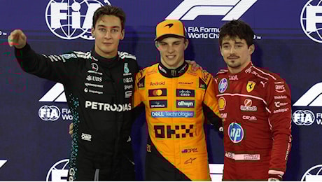 F1, Gp del Bahrain: pole di Piastri davanti a Russell, terzo Leclerc