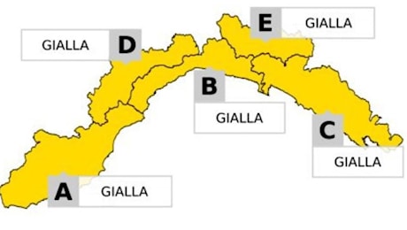 Liguria, allerta gialla per temporali lunedì dalle 6 alle 18. Sul levante regionale prorogata alle 21