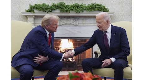 Primo incontro nello Studio Ovale tra Trump e Biden, il neo presidente: La transizione sarà ordinata