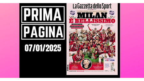 Prima pagina Gazzetta dello Sport: “Da 0-2 a 3-2 nel derby: Milan, è bellissimo”