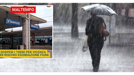 Maltempo, sospesi i treni per rischio esondazioni fiumi nel Vicentino. Zaia: “Aperti i bacini di Montebello, Caldogno e dell'Orolo”