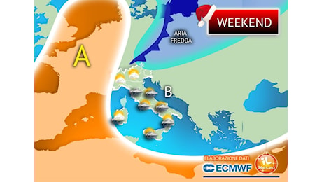 Meteo: Weekend decisamente instabile, vediamo dove pioverà e nevicherà Sabato e Domenica