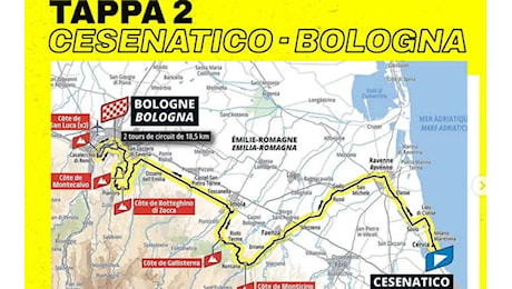 Tour de France 2024, 2^ tappa da Cesenatico a Bologna: percorso e orario