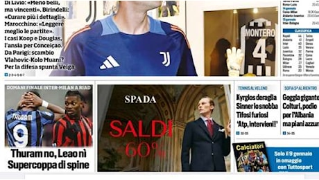 Tuttosport in prima pagina: Thuram no, Leao nì. Supercoppa di spine