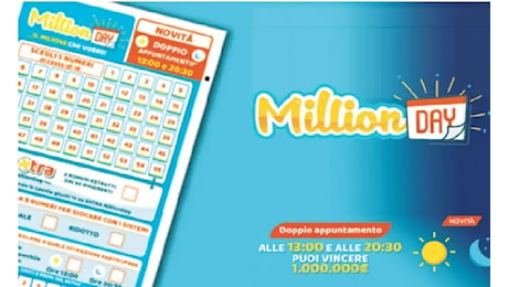 La fortuna torna a baciare l’Agrigentino: vinto un milione di euro al MillionDay