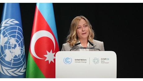 Cop29, Meloni a Baku difende i combustibili fossili: “Non c’è una sola alternativa”. E punta sulla fusione nucleare: “Può essere la svolta”