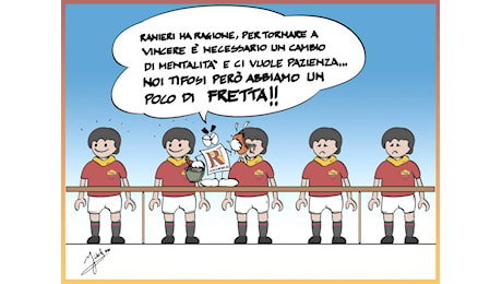 Napoli-Roma, sconfitta alla prima per Ranieri e la classifica piange: la vignetta di Michele dall’Oman (FOTO)