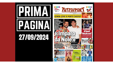 Prima pagina Tuttosport: Milan è stata vera gloria? Oggi il Lecce