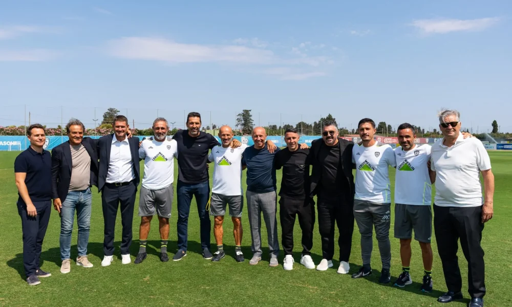 Cagliari, oggi il CT dell'Italia Gattuso e Buffon hanno visitato il CRAI Sport Center di Assemini