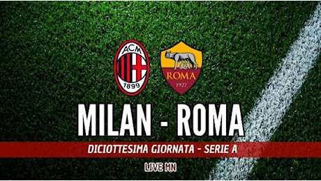 LIVE MN - Milan-Roma (1-1): intervallo. Emozioni per 45' e un rosso per Fonseca