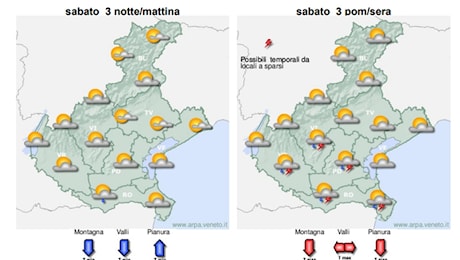 Previsioni meteo 2-5/08 agosto, nuvolosità (soprattutto sui monti) e sole si alternano