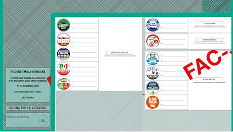 Fac simile della scheda elettorale alle regionali 2024: come si vota a Ferrara