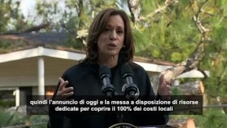 Kamala Harris nelle zone colpite dall'uragano Helene: in arrivo aiuti