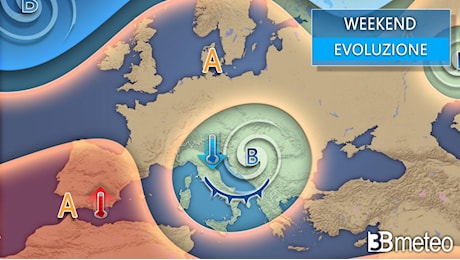 Meteo - Weekend con vortice freddo balcanico. Dicembre inizia con pioggia, neve in collina e brusco calo della temperatura.